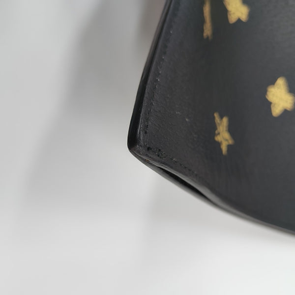 Bee Web Calfskin Black