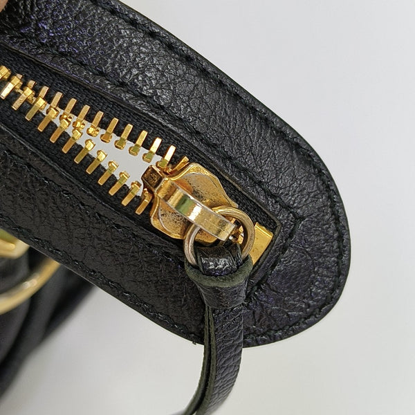 Classic Metallic Edge City Mini Lambskin Black