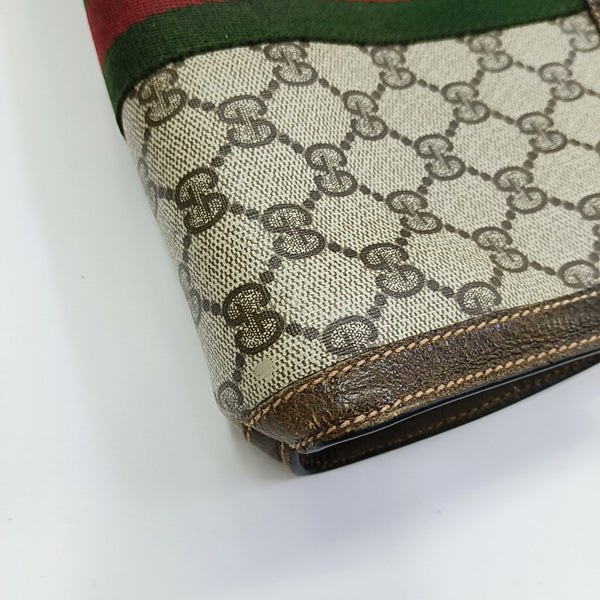 Ophidia Small Monogram Coated Canvas Beige