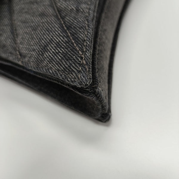 Crush Small Quilted Denim Black
