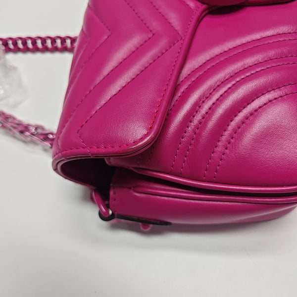 GG Marmont Medium Quilted Calfskin Red