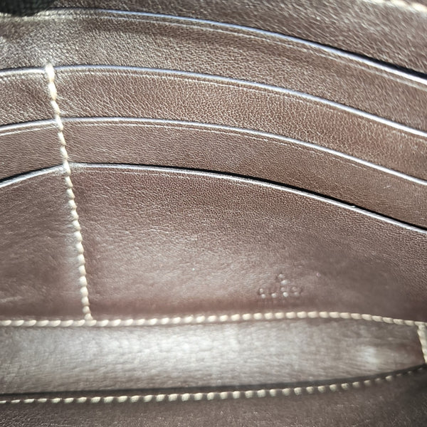 Monogram Coated Canvas Clutch Black