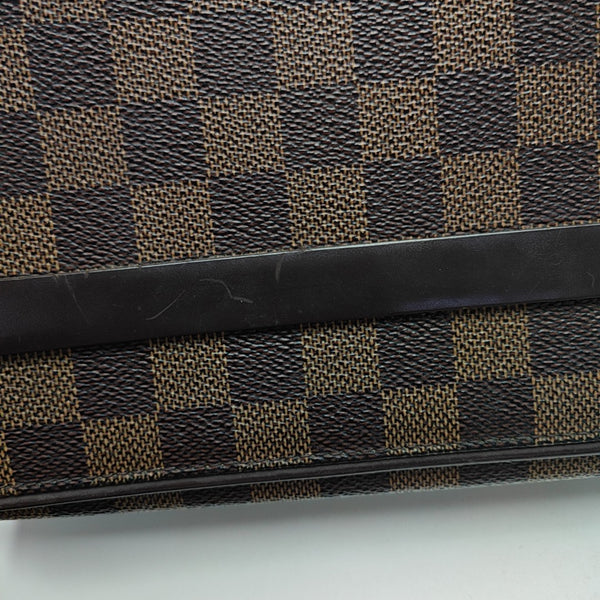 TRIBECA Damier Ebene Coated Canvas Brown