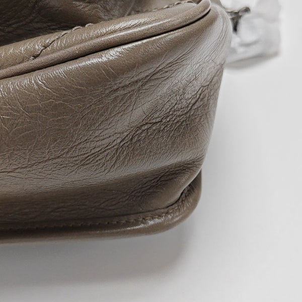 NIKI Medium Chevron Calfskin Beige