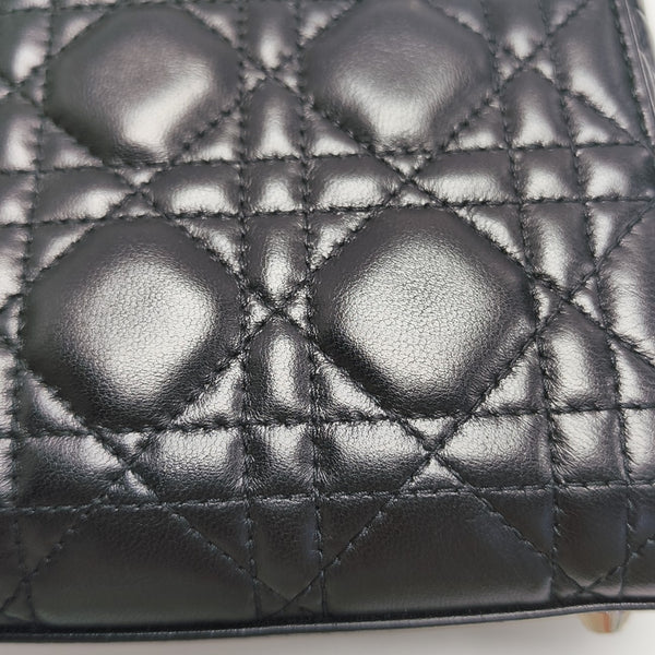 Lady Dior Mini Cannage Lambskin Black