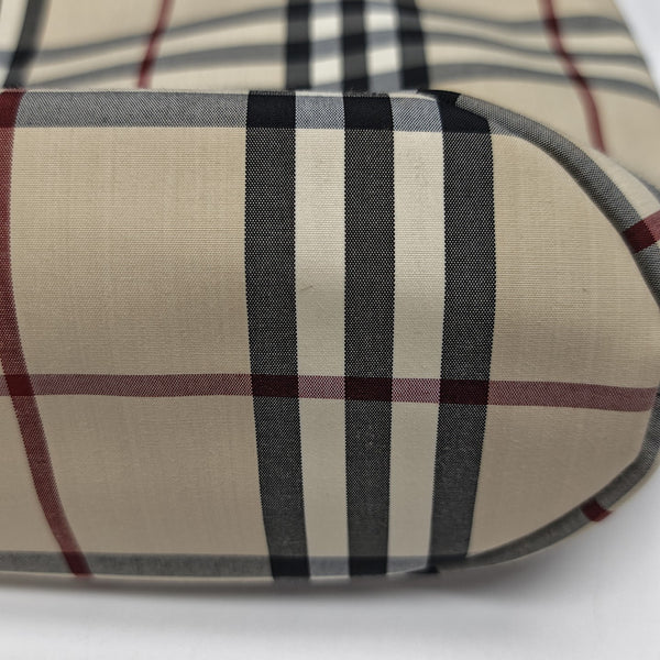 Nylon Top Handle Bag Beige
