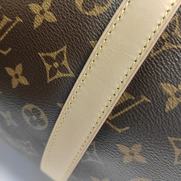 KEEPALL 55 Monogram Coated Canvas Brown