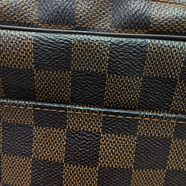 MACAO Damier Ebene Coated Canvas Brown