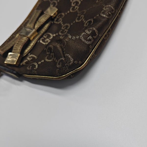 Monogram Canvas Clutch Brown