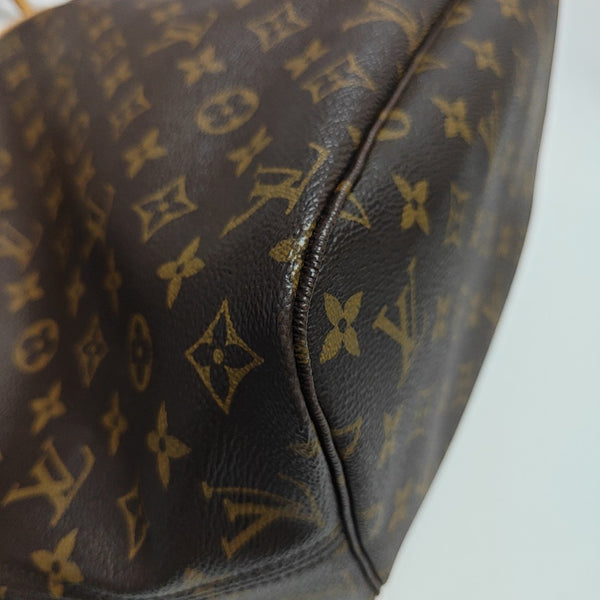 NEVERFULL MM Monogram Coated Canvas Brown