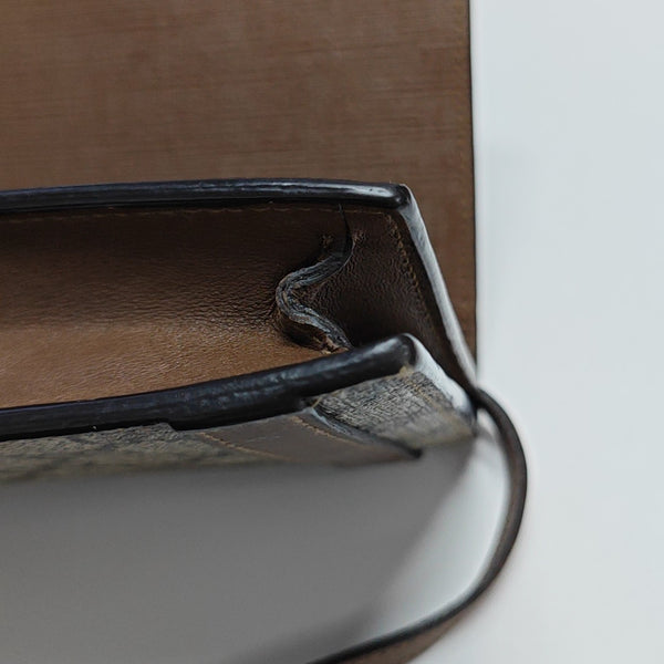Monogram Coated Canvas Shoulder Bag Beige