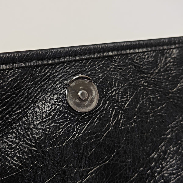 NIKI Medium Chevron Calfskin Black