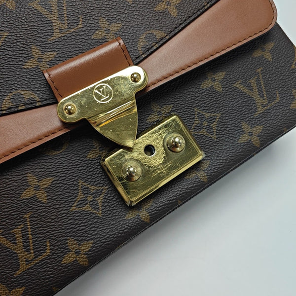 MARCEAU Monogram Coated Canvas Brown