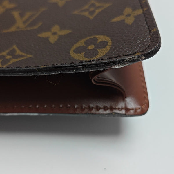 PORTE DOCUMENT Monogram Coated Canvas Brown