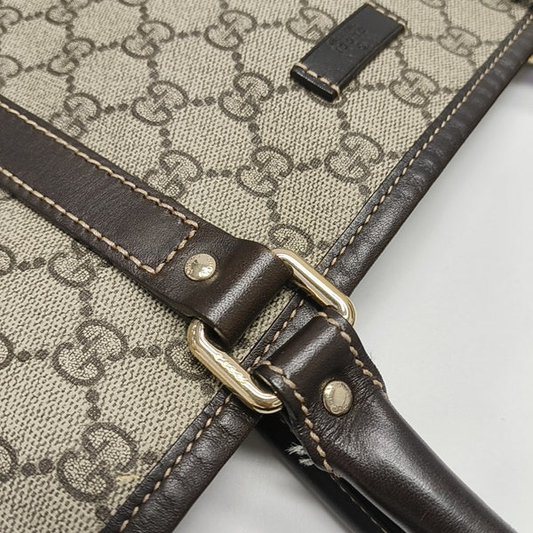 Monogram Coated Canvas Tote Bag Beige