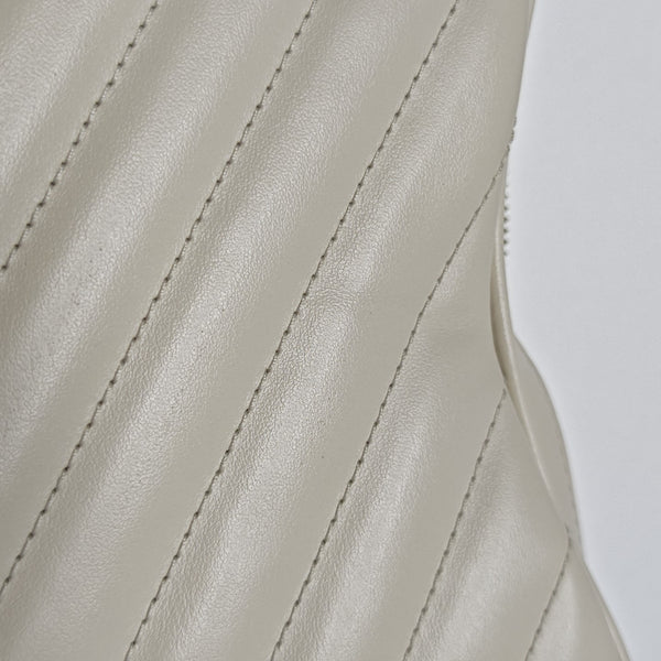 GG Marmont Small Quilted Calfskin White