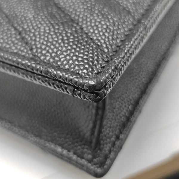 MONOGRAM Chevron Calfskin Black