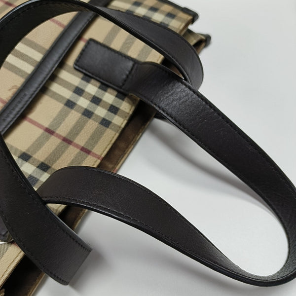 Coated Canvas Tote Bag Beige
