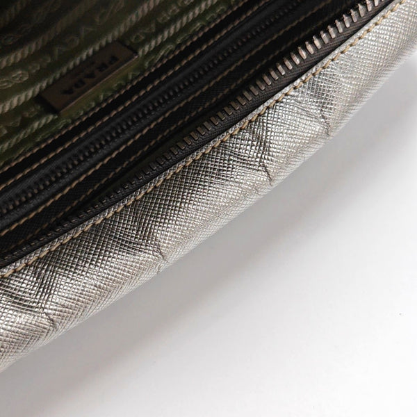 Bauletto Saffiano Saffiano Calfskin Silver