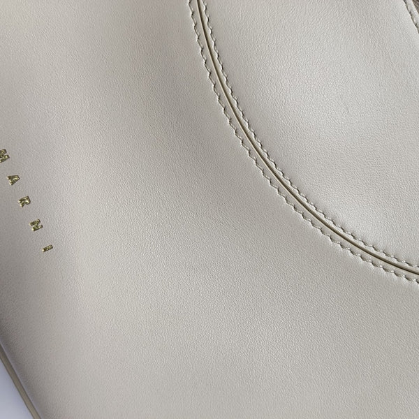 Leather Shoulder Bag White