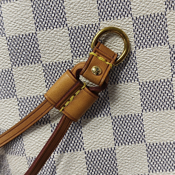 NEVERFULL MM Damier Azur Coated Canvas White