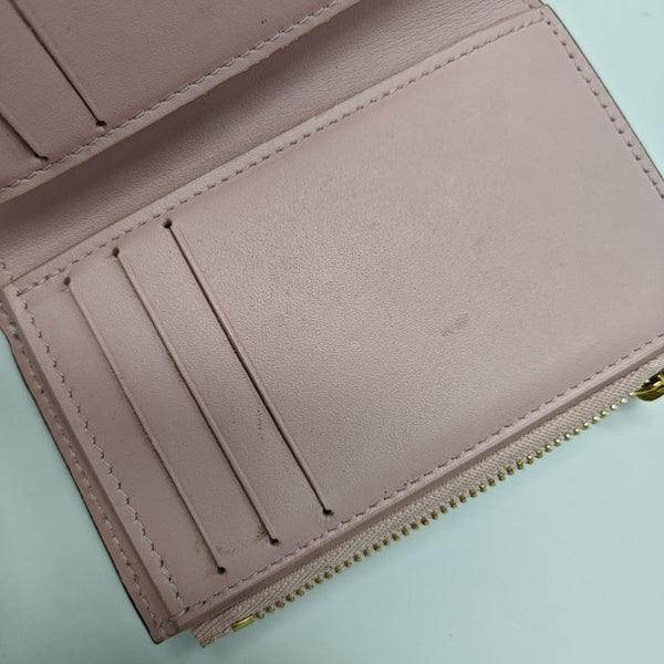 CHERRYWOOD Monogram Calfskin Pink Wallet