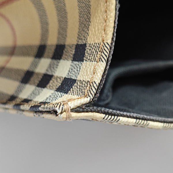 Coated Canvas Tote Bag Beige
