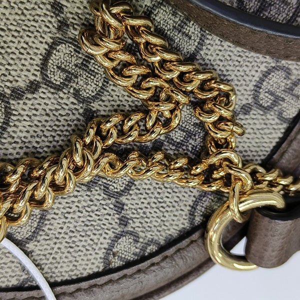 Ophidia Mini Monogram Coated Canvas Beige