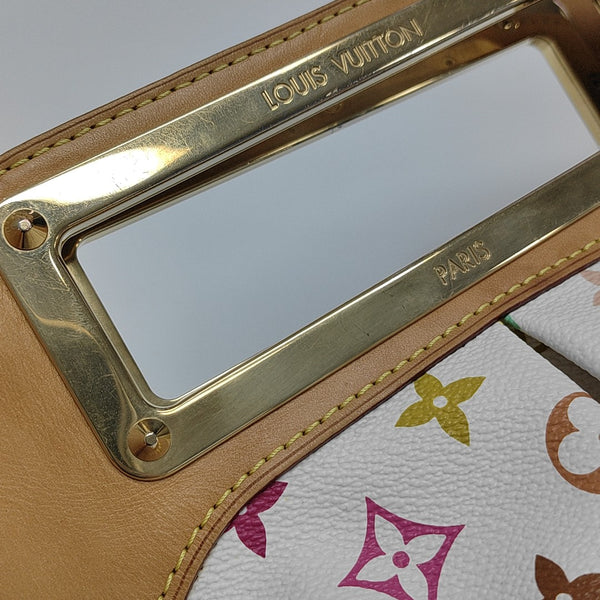 JUDY MM Monogram Coated Canvas White