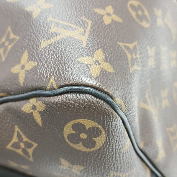 KEEPALL 45 Monogram Coated Canvas Brown