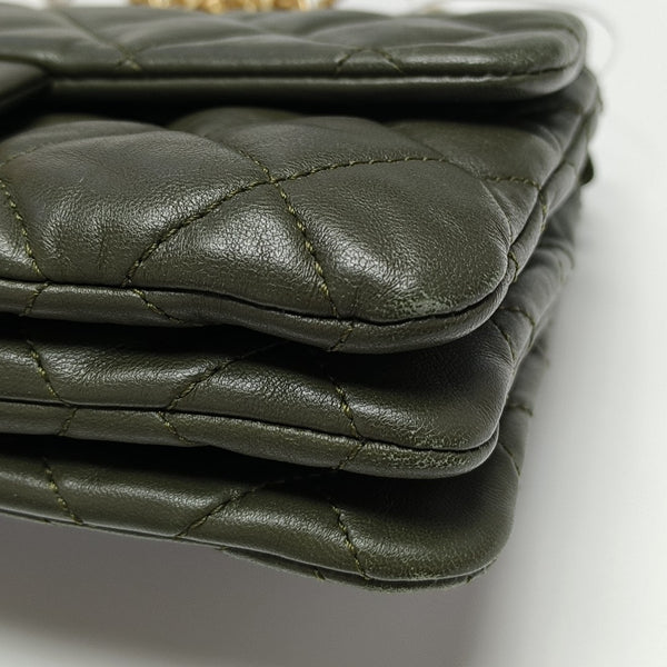 CLASSIC FLAP Mini Quilted Lambskin Green