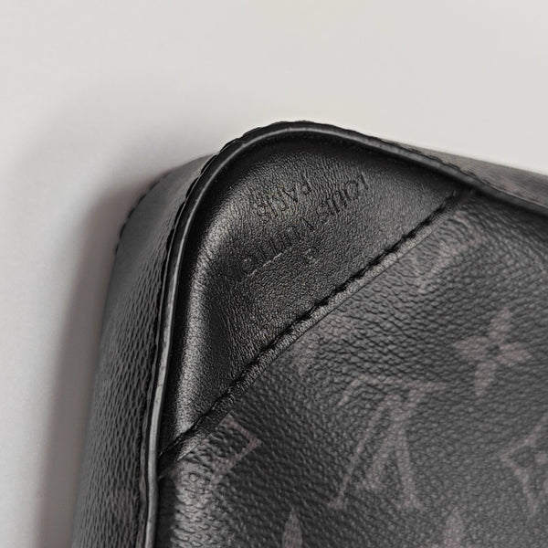 TRIO Monogram Coated Canvas Gray