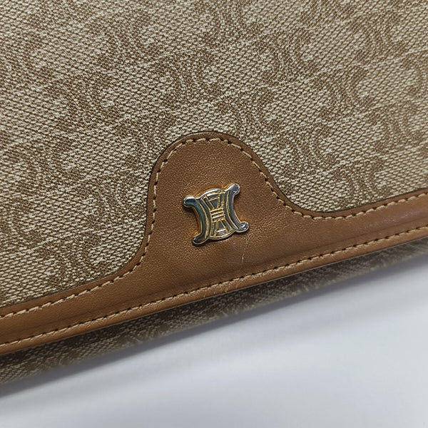 Coated Canvas Wallet Beige