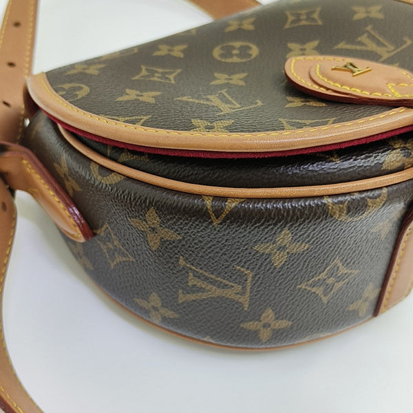 TAMBOURINE Monogram Coated Canvas Brown
