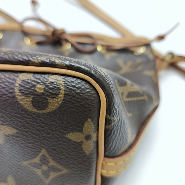 NÉONOÉ Nano Monogram Coated Canvas Brown