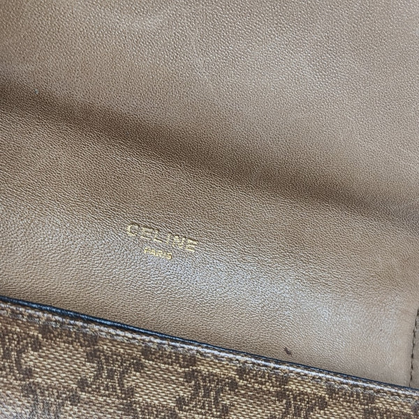 Coated Canvas Shoulder Bag Beige