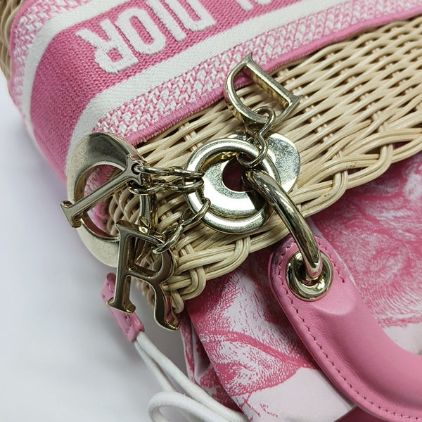 Lady Dior Mini Straw Beige