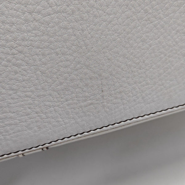 Saddle Medium Calfskin White