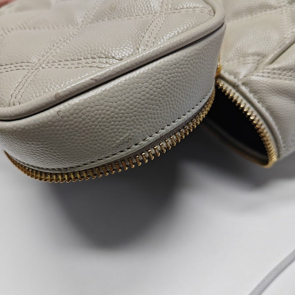 80'S VANITY Quilted Calfskin White