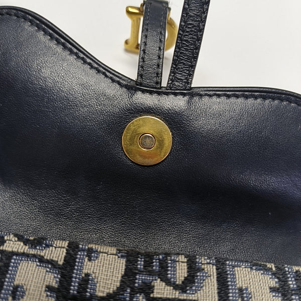 Saddle Mini Oblique Canvas Blue