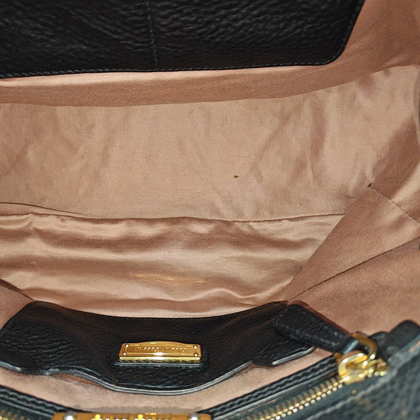 Calfskin Top Handle Bag Black