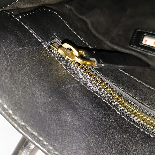 Lambskin Tote Bag Black
