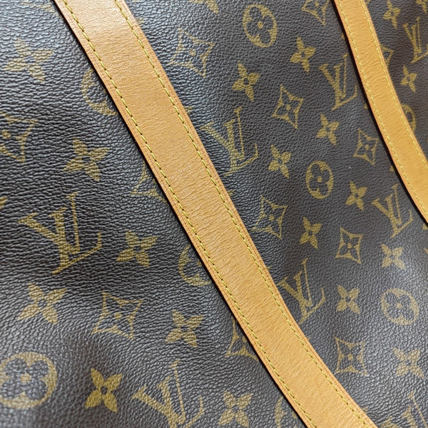 KEEPALL 50 Monogram Coated Canvas Brown
