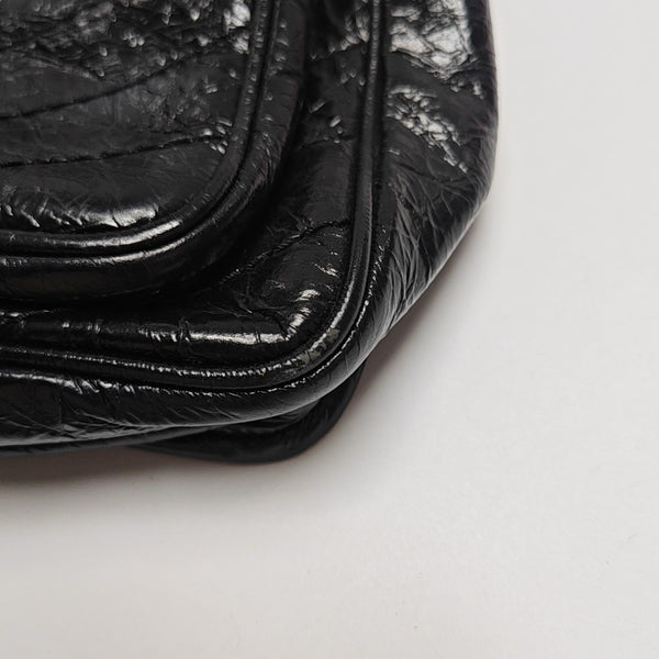 NIKI Small Chevron Calfskin Black
