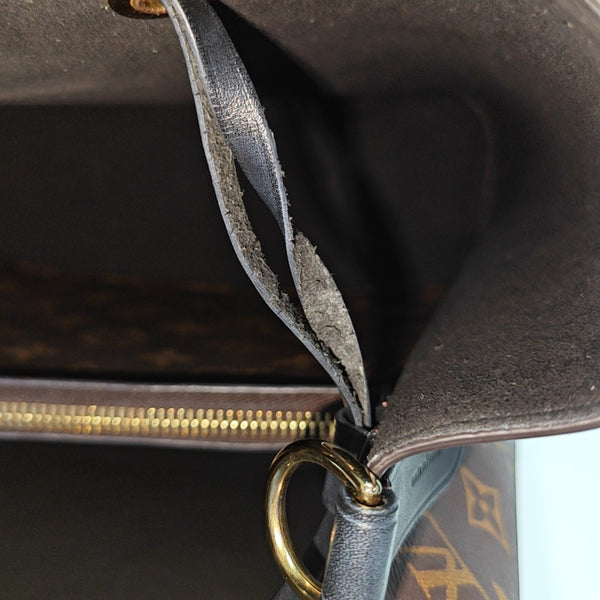 NÉONOÉ MM Monogram Coated Canvas Brown