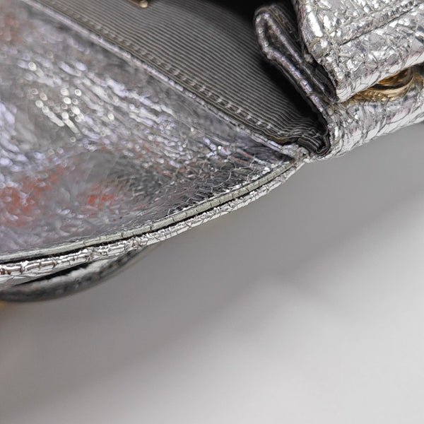 Stardust Small Cannage Calfskin Silver
