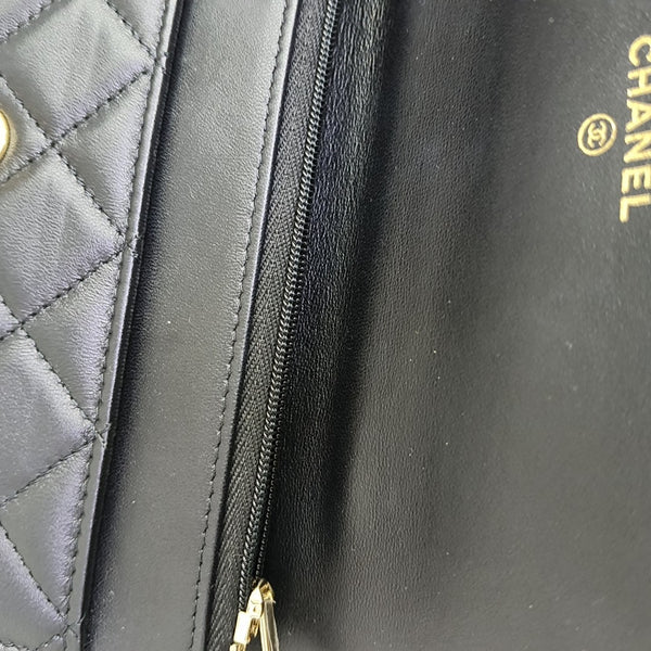 WOC Quilted Lambskin Black
