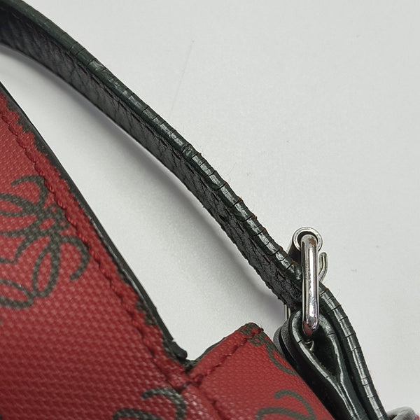 Monogram Coated Canvas Shoulder Bag Red