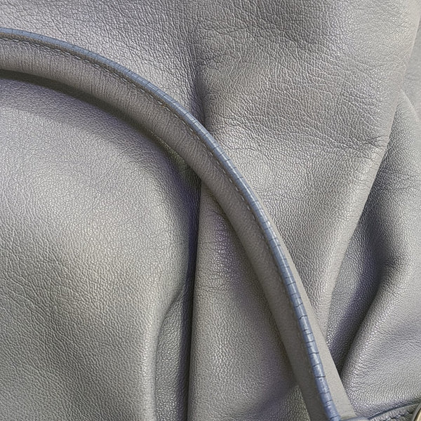Calfskin Top Handle Bag Blue