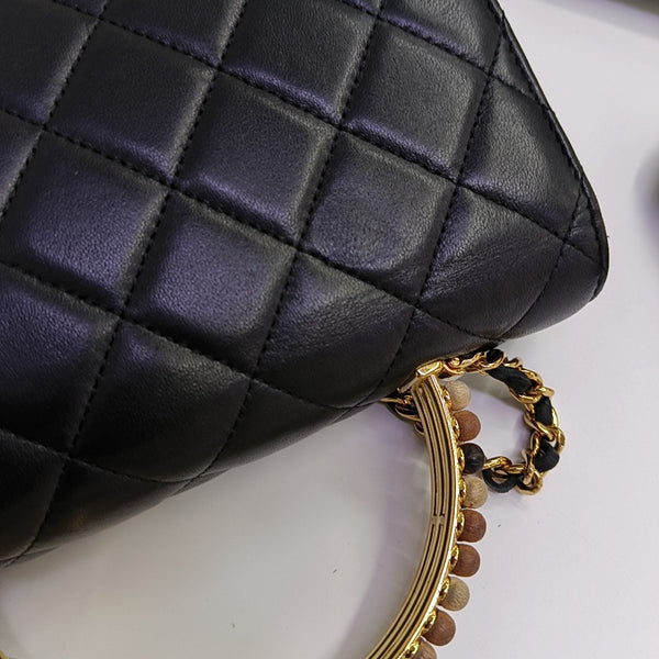 WOC Quilted Lambskin Black